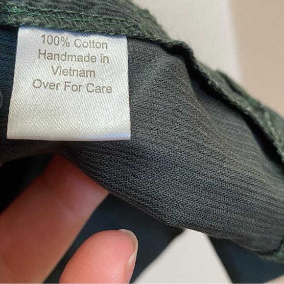 NWT Fantaisie Kids Olive & White Corduroy Dress - Picture 4 of 8